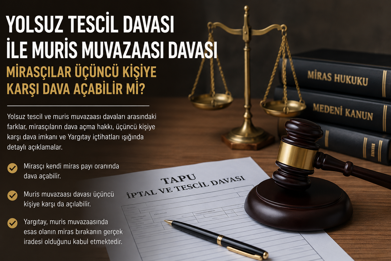 YOLSUZ TESCİL DAVASI İLE MURİS MUVAZAASI DAVASI ARASINDAKİ FARKLAR